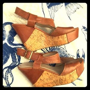 Franco Sarto Cork Wedge Platforms